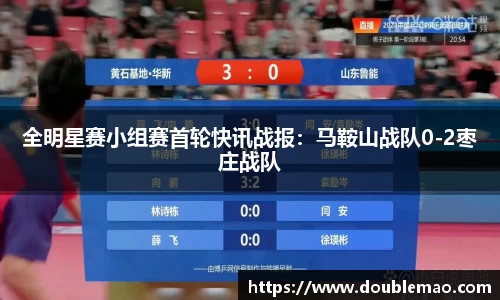 全明星赛小组赛首轮快讯战报：马鞍山战队0-2枣庄战队